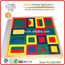 12pcs Hot Sale Hardwood Geometric Educational Toy Blocks